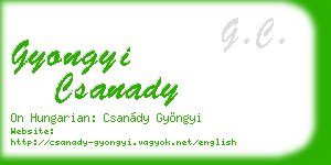 gyongyi csanady business card
