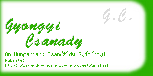 gyongyi csanady business card